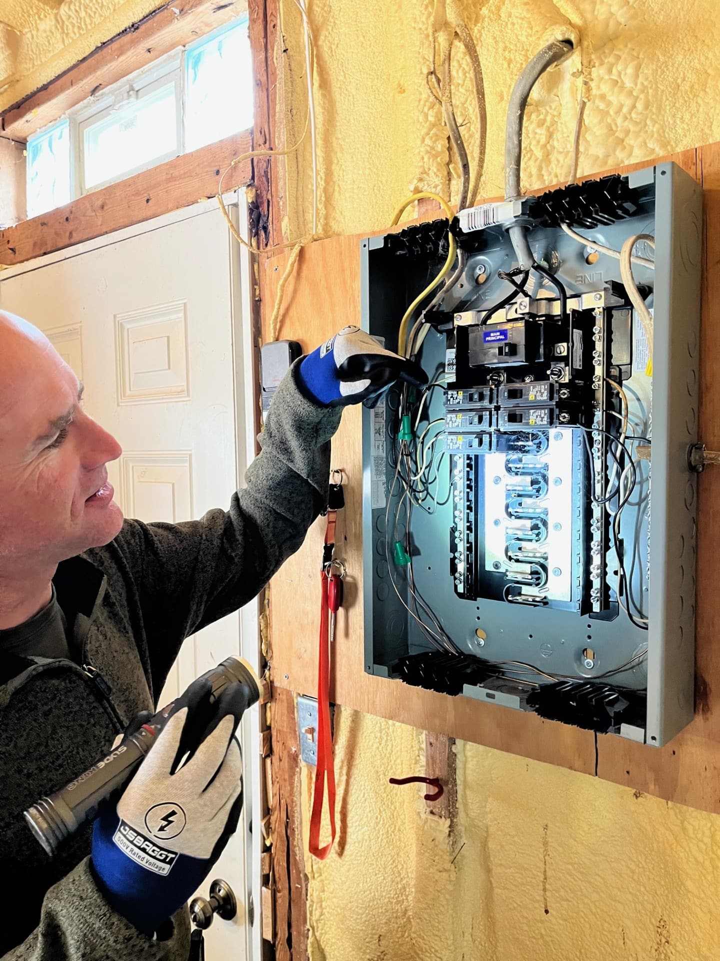 Inspecting electrical panel